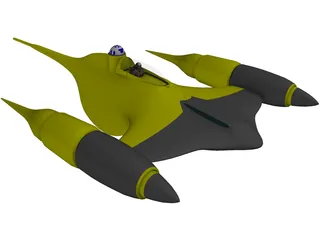 Star Wars Episode II Naboo Fighter 3D Model preview