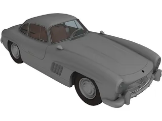 Mercedes-Benz 300 SL Gullwing (1950) 3D Model preview