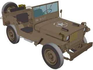 Jeep Willys (1935) 3D Model preview