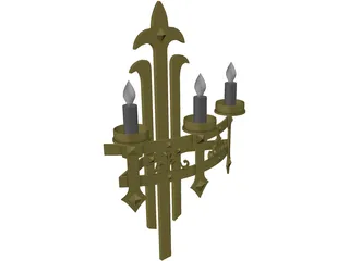 Lamp Wall 3D Model preview