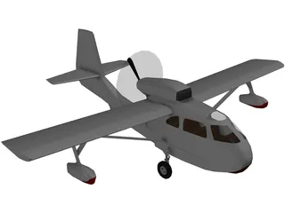 Republic RC-3 Seabee Amphibian 3D Model preview
