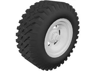 Tire All-Terrain 3D Model preview