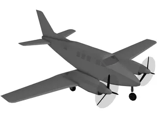 Beechcraft Super King Air 100 3D Model preview