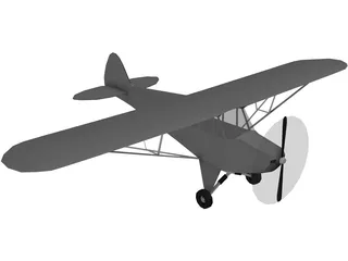 Piper J-3 Cub 3D Model preview