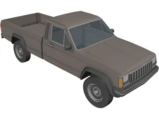 Jeep Cherokee Pickup 3D Model preview
