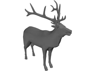 Elk 3D Model preview