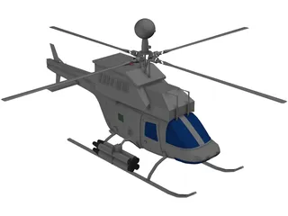 Bell OH-58D Kiowa 3D Model preview