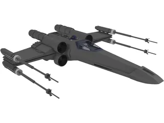 Star Wars X-Wing Starfighter 3D Model preview