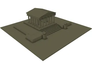Temple 3D Model preview