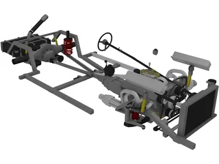 Chassis [+V8 Engine] 3D Model preview