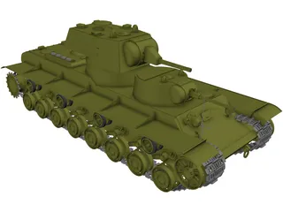 Russian SMK Heavy Tank 3D Model preview
