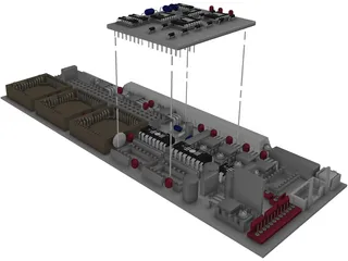 Computer Card 3D Model preview