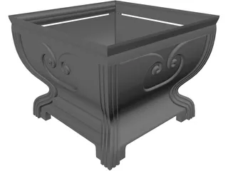 Sandstone Planter 3D Model preview