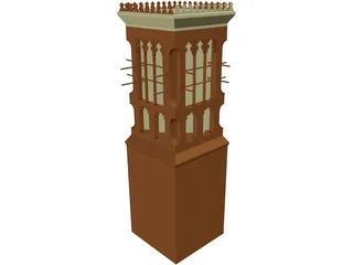 Wind Tower UAE 3D Model preview