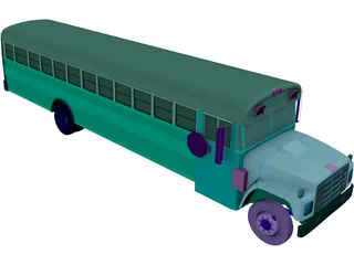 School Bus 3D Model preview