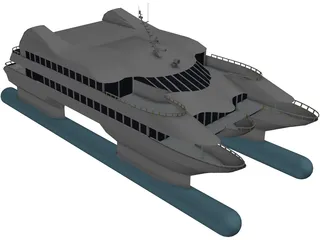 Navetek Catamaran 3D Model preview