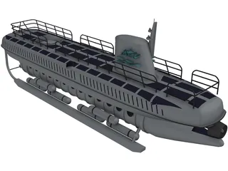 Atlantis Tour Submarine 3D Model preview