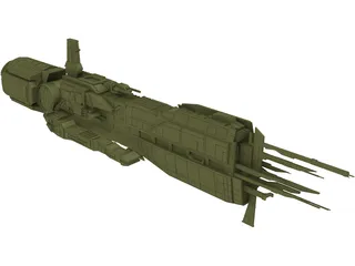 Starship Sulaco 3D Model preview