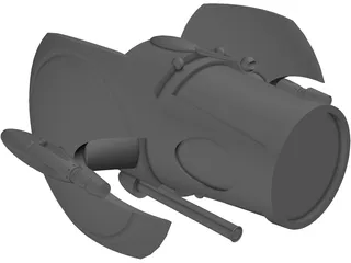 O-Wing Fighter 3D Model preview