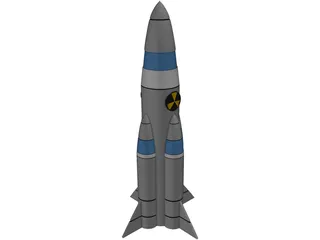Nuclear Missile 3D Model preview