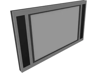 Flat Screen TV 3D Model preview