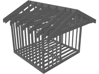 Shed Frame 3D Model preview