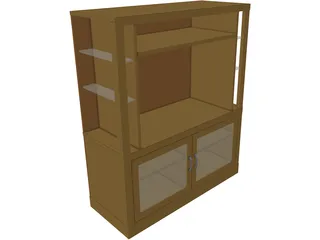 Entertainment Center [+Glass Shelves] 3D Model preview