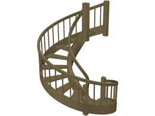 Spiral Staircase 3D Model preview