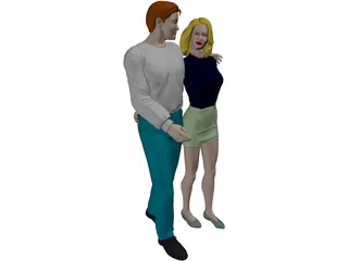 Man and Woman 3D Model preview