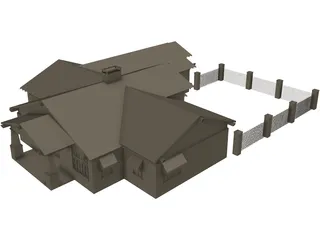 Clubhouse Crafts Style 3D Model preview