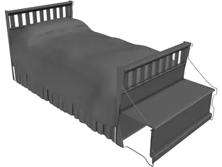 Bed Childs [+Headboard and Chest] 3D Model preview