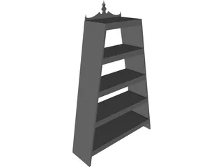Book Shelf A-Frame 3D Model preview