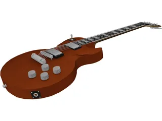 Guitar Electric Les Paul 3D Model preview
