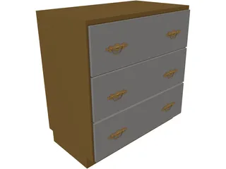 Chest of Drawers 3D Model preview