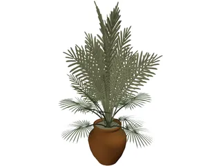 Large Potted House Plant 3D Model preview