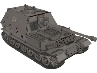 Ferdinand Elefant 3D Model preview