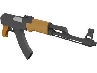 AK-47 Assault Rifle 3D Model preview