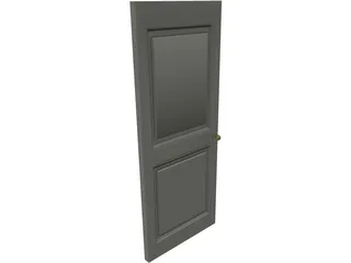 Door Single 2 Panel 3D Model preview
