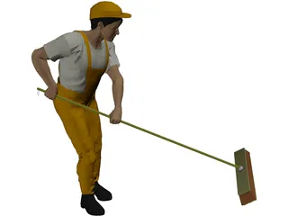 Streetworker 3D Model preview
