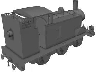 English Fantasy Tank Engine 3D Model preview