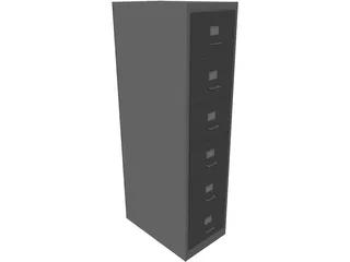 File Cabinet 3D Model preview