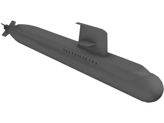 Australian Collins Class Submarine 3D Model preview