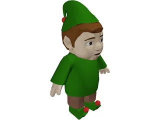 Elf Short 3D Model preview