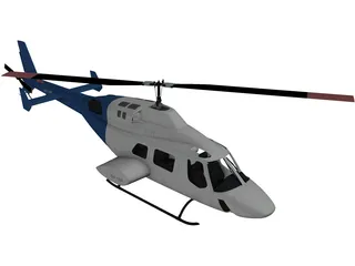 Bell 222 3D Model preview