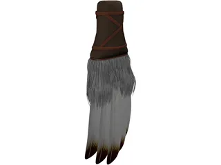 Native American Prayer Fan 3D Model preview