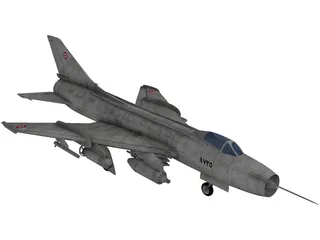 Sukhoi SU-7 3D Model preview