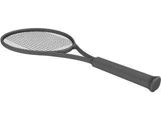 Tennis Racquet 3D Model preview