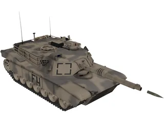 M1A Abrams Tank 3D Model preview