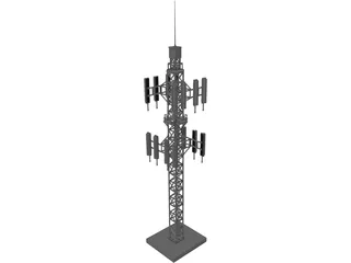 Cell Tower 3D Model preview