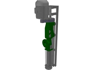 Screw Pump 3D Model preview